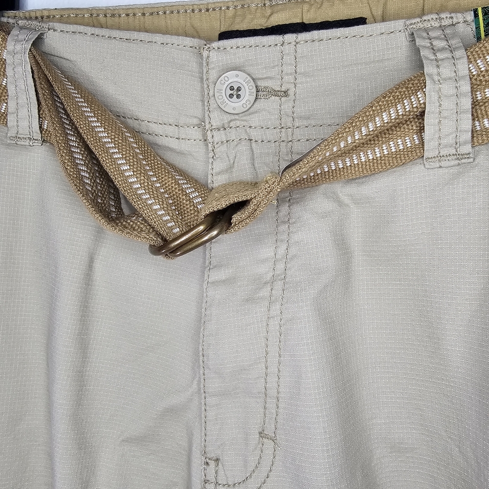 Iron Co Khaki Cargo Shorts Sz 32 - Picture 8 of 10